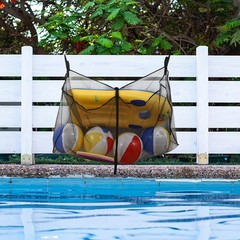 Pool Float Storage Bag,Pool Float Storage Mesh Bag,Adjustable Pool Hanging Me…