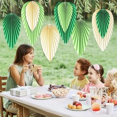 Fans Party Decorations Green Leaves for Decoration Palm Leaves Party Decorati…