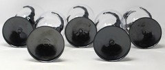 5 Halloween Metallic Black Skeleton Hand Plastic Wine Glasses Goblets Party Bar