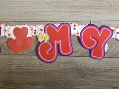 Vintage 1982 Beistle Be My Valentine 25 Ft Card Stock Banner Animals Heart Day