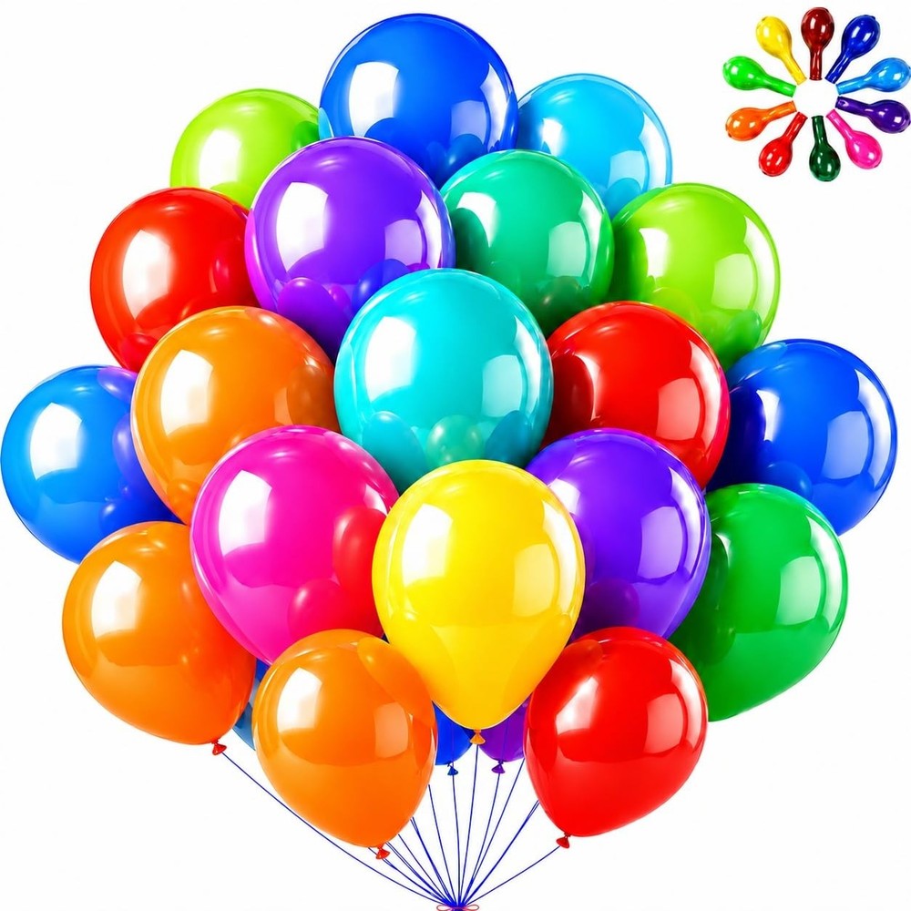 Tamodan 100 PCS Balloons (10 colors), 12 Inch Balloons Assorted Colors for Pa…