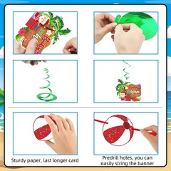 Summer Christmas Party Decorations Banner and Hanging Swirls | Baby It’s Warm