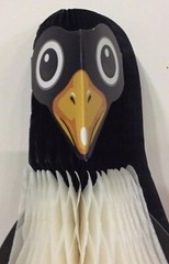 Beistle 19” Penguin Honeycomb Tissue Party Decoration Hangs #55506 USA 1995 NOS
