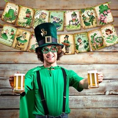 ssailue decor St. Patrick’s Day Decorations – 5″+»x»+ «7»+» inches, Green