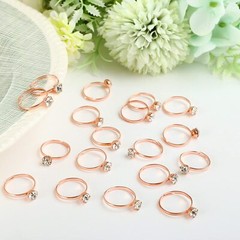 52 Pack Diamond Rings Bridal Shower Rings for Wedding Table Party Supply