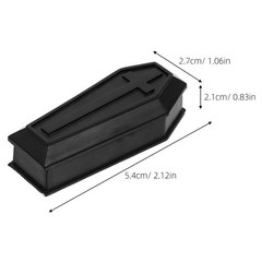 2 Pieces Coffin Storage Box Food with Lid Casket Boxes Goodies Container