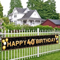 40th Birthday Decorations for Men & Women – Extra Large 6ft 40th birthday