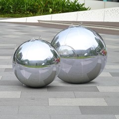 AplusChoice 2PCS 32″ Big Shiny Inflatable Mirror Ball Reusable Hanging Silver