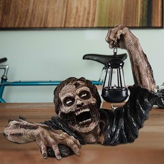 Ground Breaking Zombie Skeleton Prop Lantern Halloween Party Garden DecorationJQ