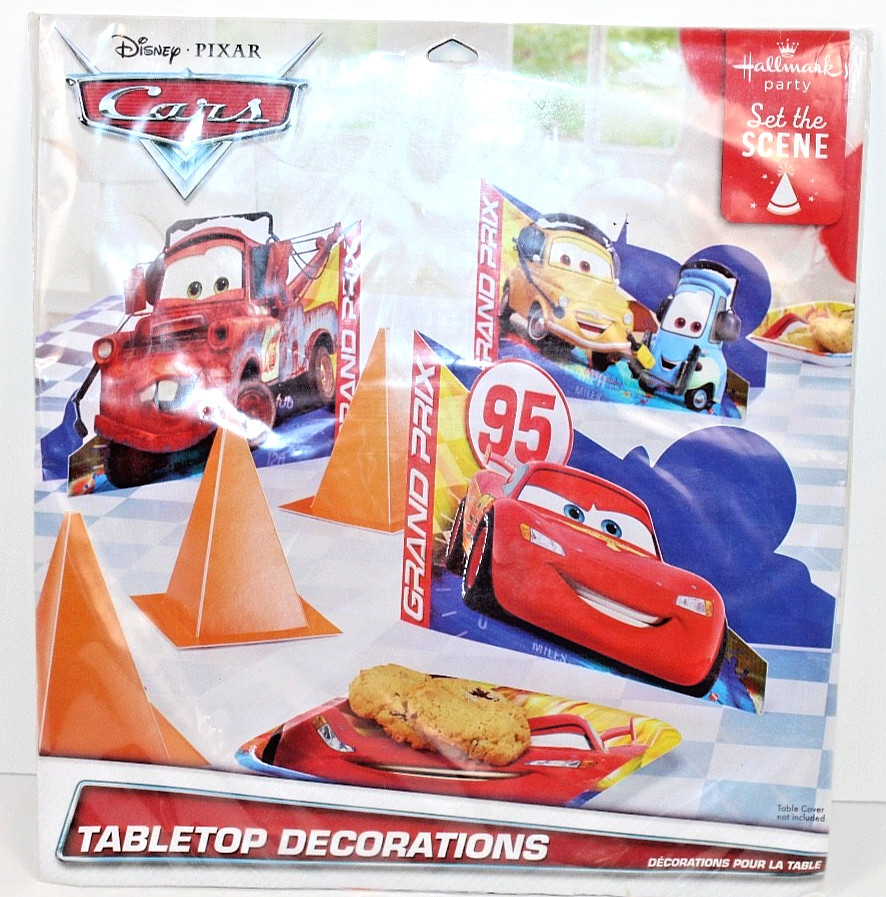 Disney Pixar Cars Tabletop Decorations Hallmark Party Supplies Centerpiece NIB