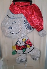 Peanuts Snoopy With Santa Hat And Lights Mylar Ballon 3.5 Ft Tall New