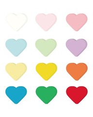360 PCS Large Heart Paper Cutouts Assorted 12 Colors Bulletin Board Decor