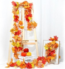13FT Fall Leaf Garlands 2 PCS Fall Garland for Mantle Thanksgiving Fall