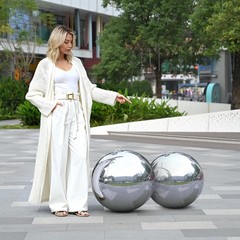 Yescom 2PCS 20″ Big Shiny Inflatable Mirror Ball Giant Reusable Hanging Silver