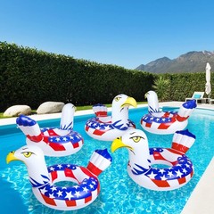 Inflatable Eagle Pool Float Ring Heavy Duty Summer Beach Lake Swim Party Tube Wh