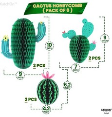 KatchOn Hanging Cactus Centerpieces Pack of 6 Cactus Party Decorations Lot Of 2