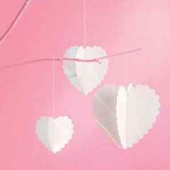 8ct Heart Multipack White Hanging Decor – Spritz