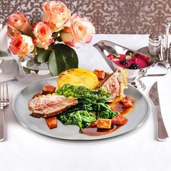 Sumerflos 304 (18/8) Stainless Steel Dinner Plates, 10″ Round 10-INCH, Silver