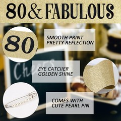 Gold 80th Birthday Tiara & Sash Set, Happy – Fabulous Decorations