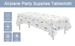 Airplane Party Decorations Tablecloth for Baby Shower Birthday – Disposable