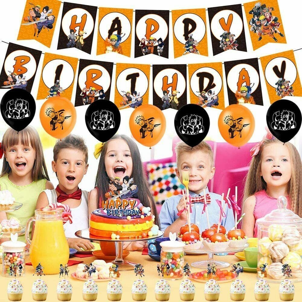 Naruto Shippuden Birthday Party Supplies,Anime Theme Birthday Party Decorate Set