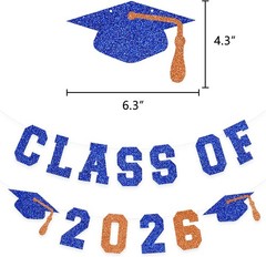 Glitter Graduation Party Decorations Congrats Grad Banner Tassel Garland Kit