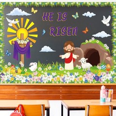 Easter Bulletin Board Decorations Set Christian Easter Classroom Decorations …