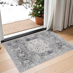 RUUGME Washable 2×3 Area Rug – Entryway Vintage Rustic Style Area Rugs Non Sl…