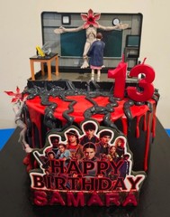 50-Piece Stranger Things Party Supplies with Banner, Balloons & Cupcake Toppers