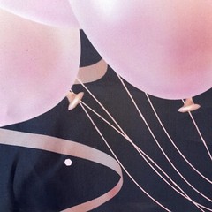 80th Birthday Backdrop Banner Women’s Pinks Rose Gold Diamonds 6′ x 3.6′