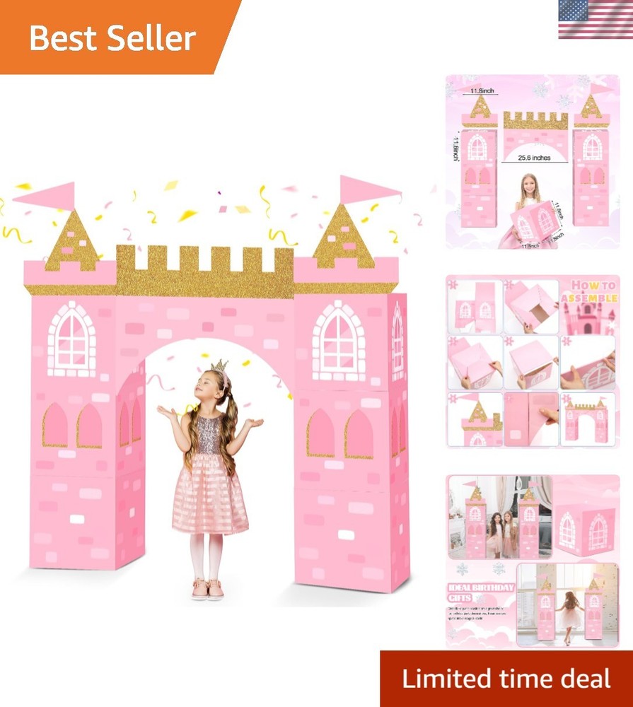 13 Pcs Princess Party Decorations Pink Princess Cardboard Castle Playhouse La…
