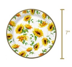 SUMMER MADNESS PARTY SET for 16 Guests, Sunflower Party Supplies, Disposable