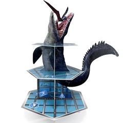 Mosasaurus Cupcake Stand 3 Tier Dinosaur Party Decorations 18.7 Inch Ocean