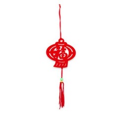 6pcs Chinese Lantern Ornaments New Year Flannel Pendant Spring Festival E4