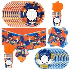81Pcs Cartoon Party Tableware Set , Anime Theme Party Decoration, Cartoon Bir…
