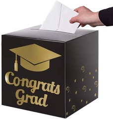 Black Foldable Cardboard Graduation Money Decoration Box