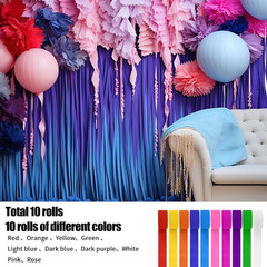 10 Rolls Crepe Paper Craft Streamers Hanging Rainbow Crepe Paper Streamers 10 Co