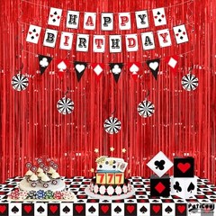 Graduation Backdrop Decorations, Thicken 38.4″W x 98.4″L (Pack of 2) Red 2.5m