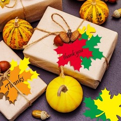 200 PCS Large Thanksgiving Fall Leaves Cutouts 4 Inch Maple Paper Leaf Craft