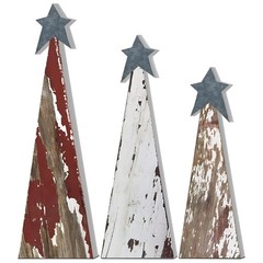3 Pcs Rustic Christmas Tree Wooden Table Decorations Farmhouse Small Christma…