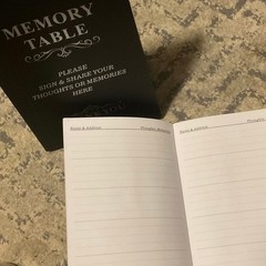 Funeral Guest Book – Black Memory Table Sign and Guest Book Set