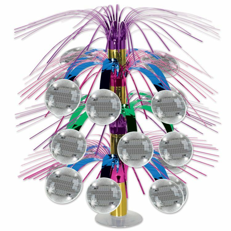 Disco Ball Cascade Centerpiece 18″ Foil 1970’s 70’s Tableware Party Decorations