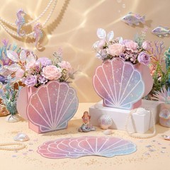 8 Set Mermaid Seashell Flower Boxes Centerpieces Vase Iridescent Shell Shape …