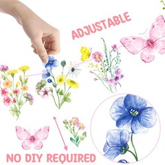 Wildflower Party Banners 2PCS Birthday Supplies Colorful
