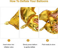 24 Pieces Chain Balloons 16 Inch Foil 90S Balloons Hip Hop Party Decorations Jum