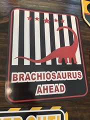 Dinosaur Party Decorations Lot-Signs And 7×5 Backdrop Banner T-Rex Bday Bundle