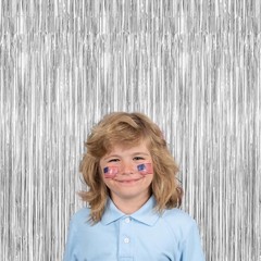 4 Pack Metallic Silver Party Decorations, Tinsel Backdrop & Photo Booth Props, 2