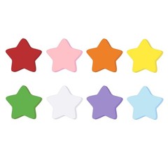 80 PCS Colored Star Shape Cutouts Cardboard Bulletin Board DIY Craft Decor