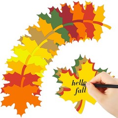 135 PCS Large Thanksgiving Fall Leaves Cutouts 4 Inch Maple Paper Leaf Craft