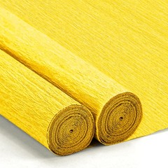 2 Rolls Yellow Crepe Paper Streamers 10 x 98Inch Sheets DIY Flower Crafts Decor